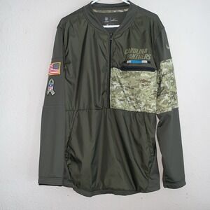 Carolina Panthers Men's Large Nike Shield Salute To Service Half Zip USA Jacket
